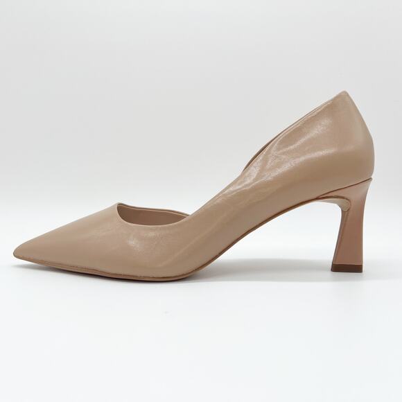 NEW! Franko Sarto Tana Leather Half d'Orsay Heel Women's Size 8.5 - Tan/Sand - Picture 4 of 8